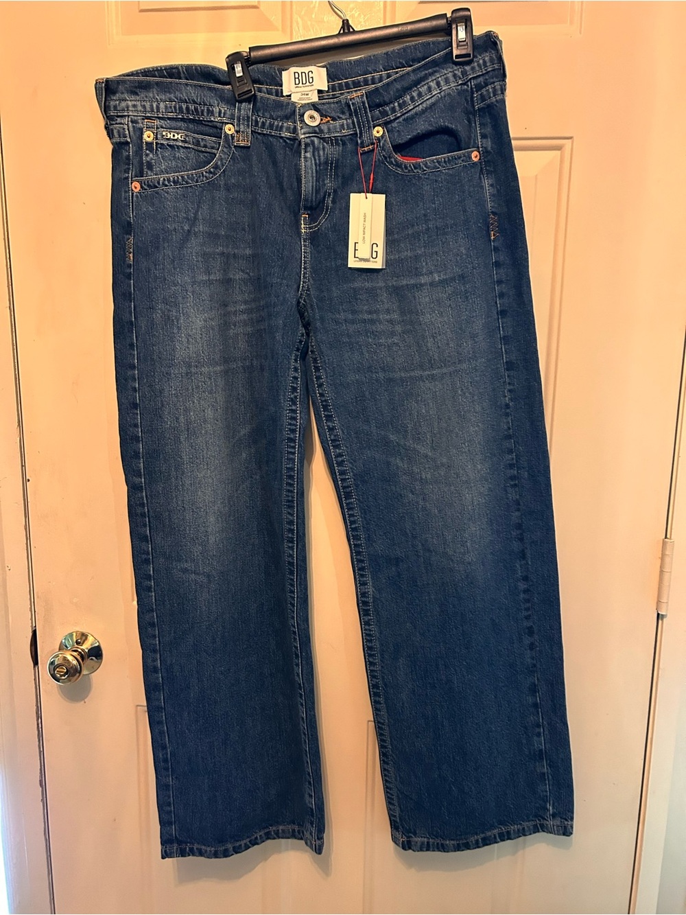 NWT Urban Outfitters BDG wide leg Jeans in Dark Blue Denim